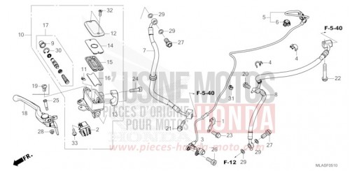 MAITRE-CYLINDRE DE FREIN AVANT CYLINDRE CMX1100AS de 2025